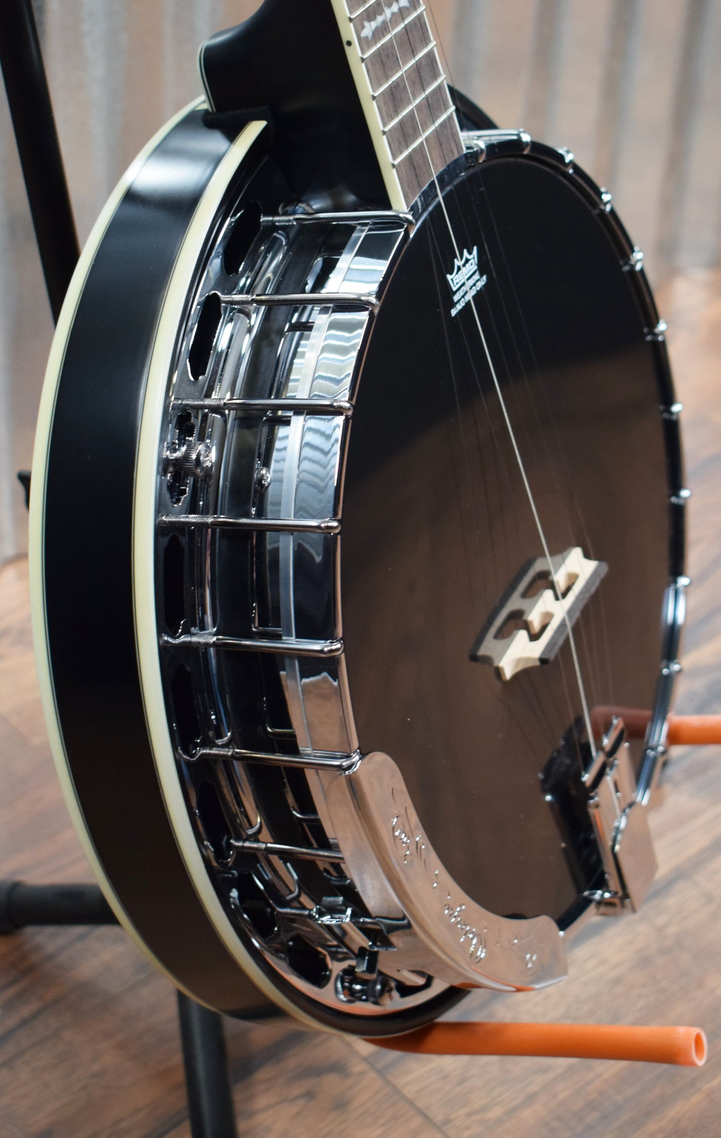 Ortega Guitars Raven OBJ650-SBK 5 String Black Banjo & Bag #0035