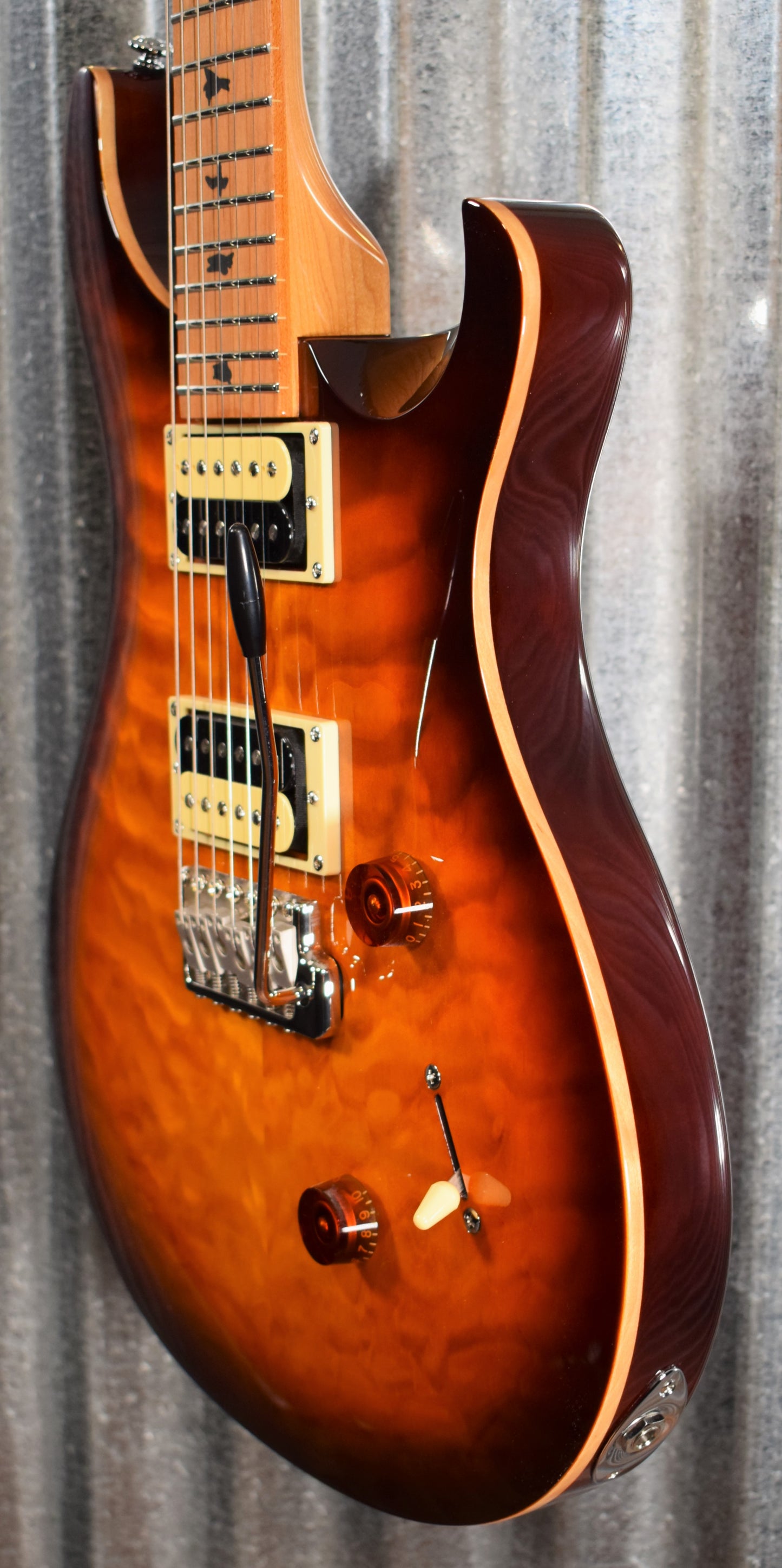 PRS Paul Reed Smith SE Custom 24 Roasted Maple Limited Tobacco Sunburst Guitar & Bag Demo #3182