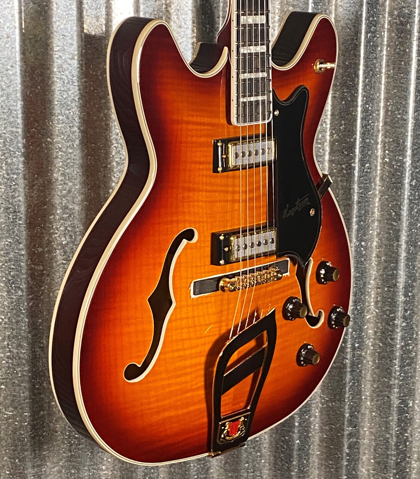 Hagstrom VIK67-G-VSB '67 Viking II Semi Hollow Vintage Sunburst Guitar #0141