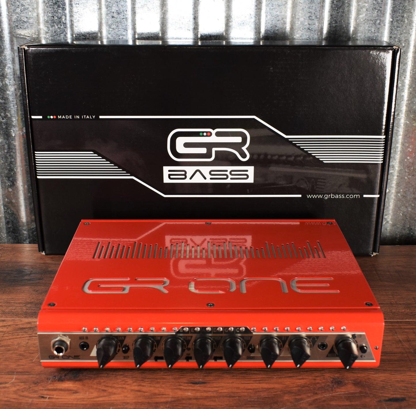 GR Bass One 800 Compact Lightweight 800 Watt Bass Amplifier Head with Tuner Red