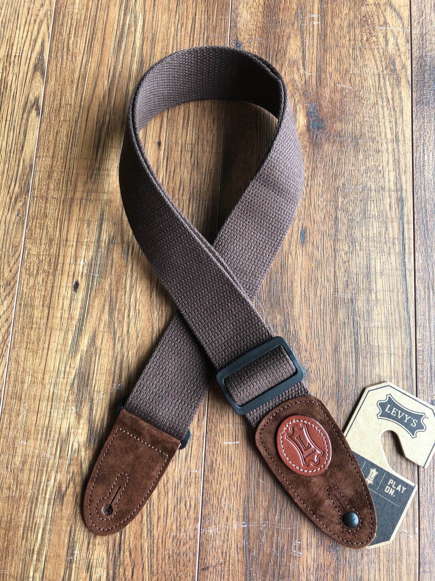 Levy's MSSC8-BRN 2" Adjustable Cotton Guitar & Bass Strap Brown