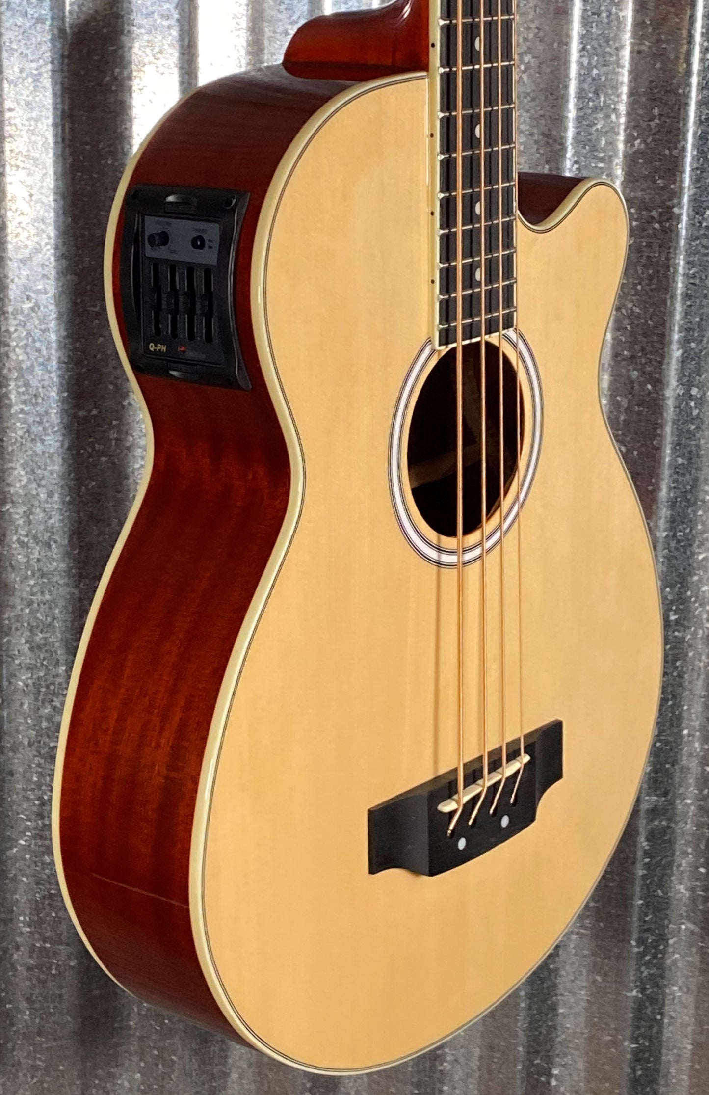 Washburn AB-5K Acoustic Electric Bass Natural & Bag AB5K-A-U #3858