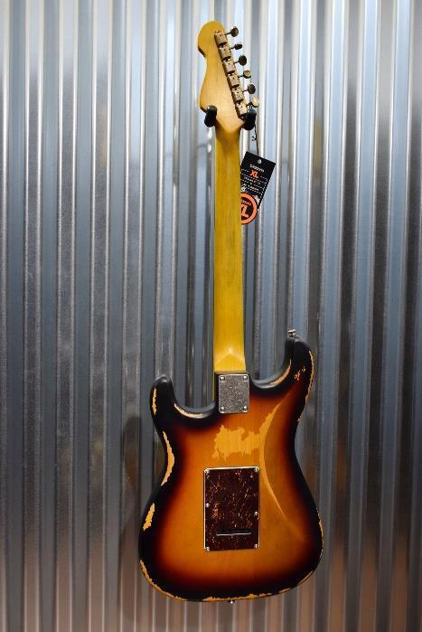 Vintage Icon V6HMRSB HSS Relic Sunburst Distressed Wilkinson Guitar & Case #326