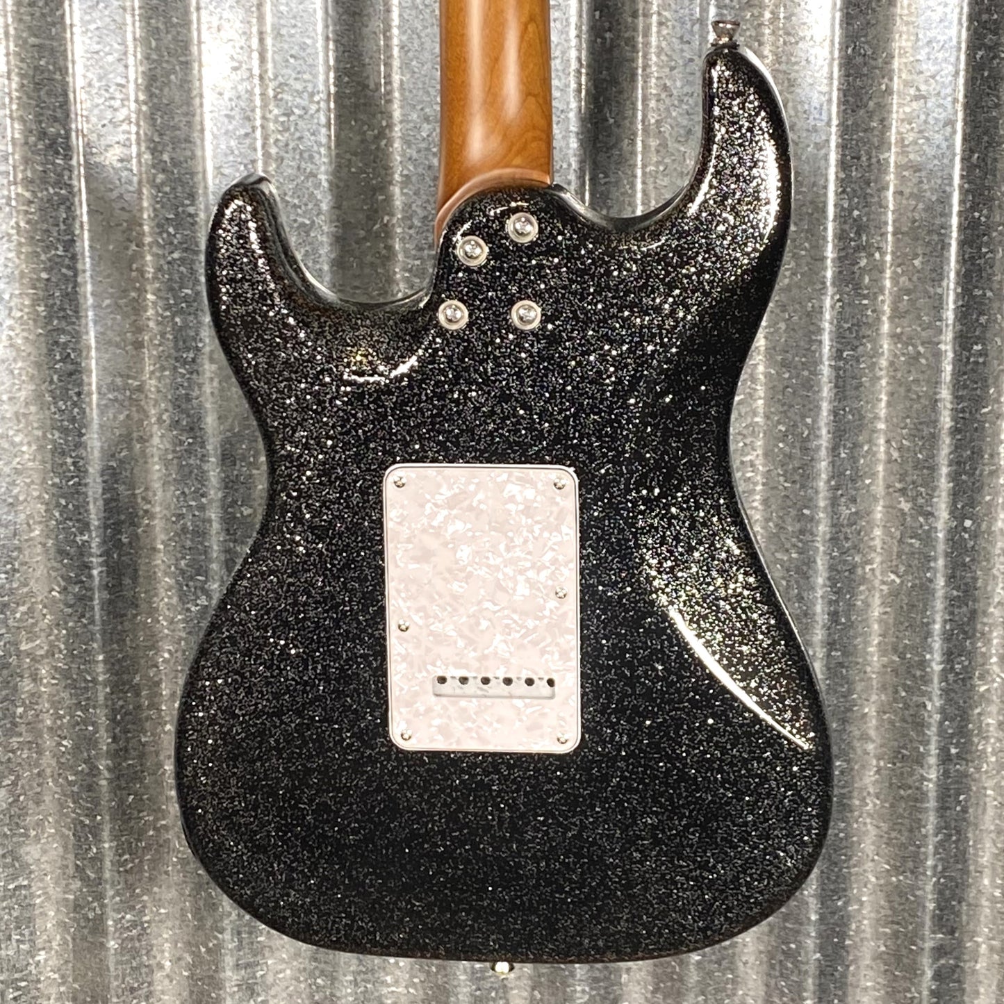 Jet JS500BLS HH Strat Style Guitar Bound Black Sparkle #0010