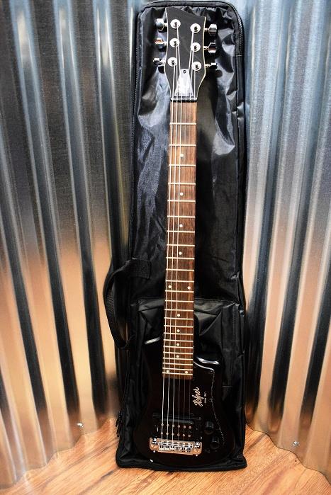 Hofner Shorty Travel Single Pickup Electric Guitar Black & Gig Bag
