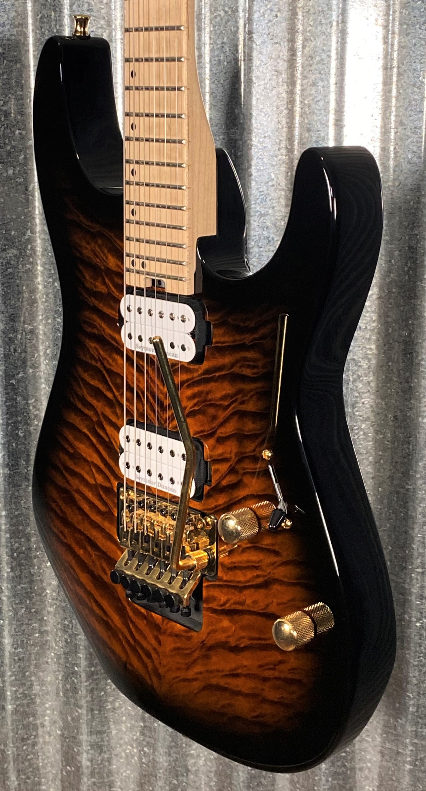 Charvel Pro-Mod DK24 HH FR M QM Root Beer Burst Guitar & Case #5531 Used