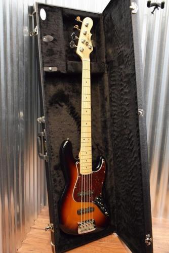G&L Guitars USA JB-5 5 String Jazz Bass JB 3 Tone Sunburst & Case 2016 #7135