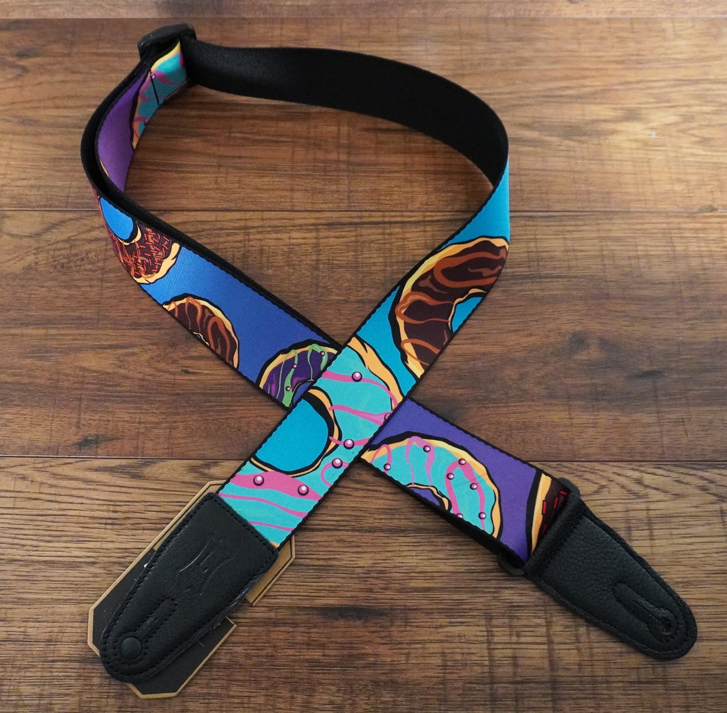 Levy's MPD2-120 2” Polyester Guitar Bass Strap with Sprinkled & Glazed Donuts Motif