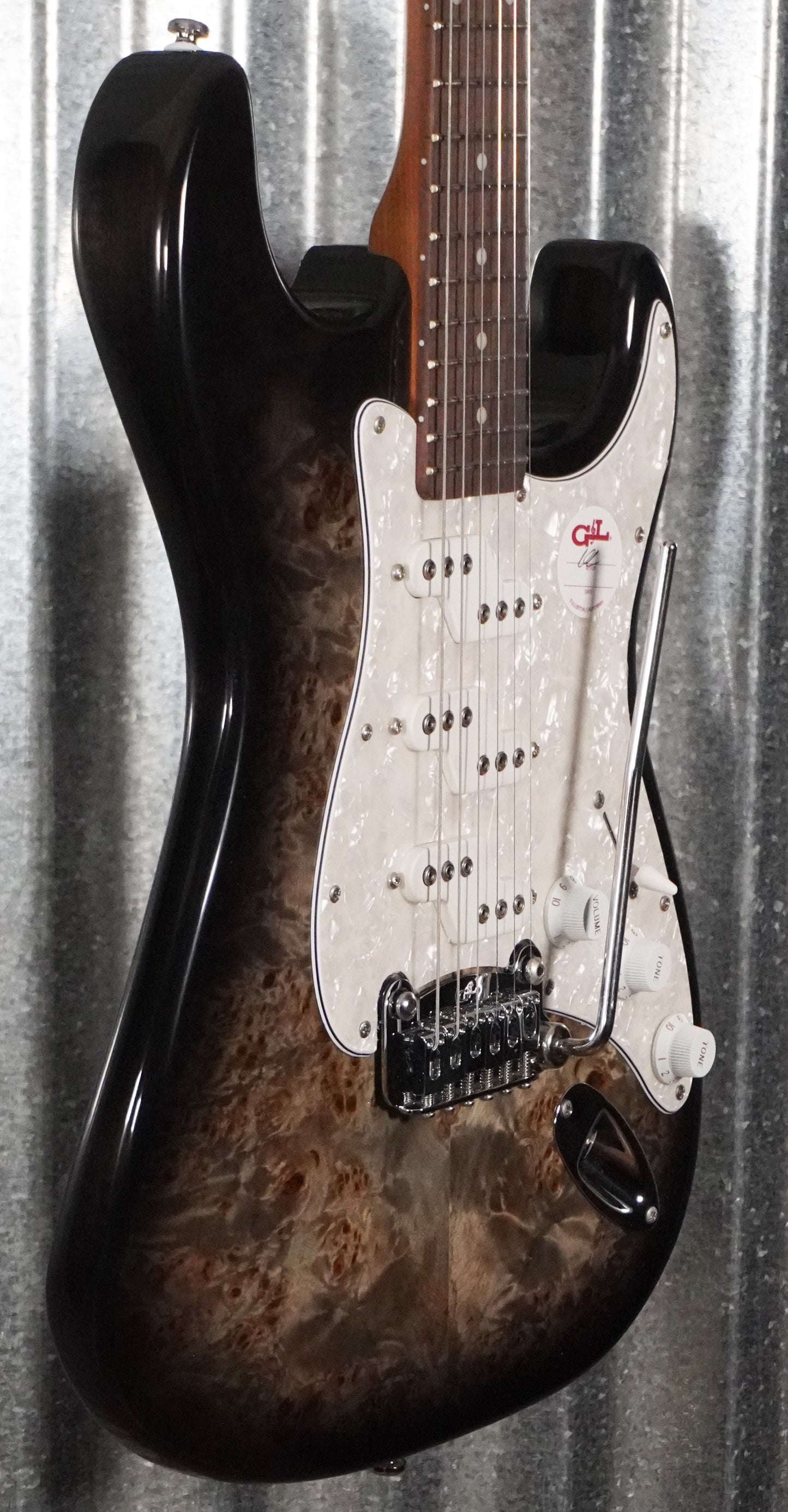 G&L Tribute Comanche Limited Edition Blackburst Burl Guitar #0793
