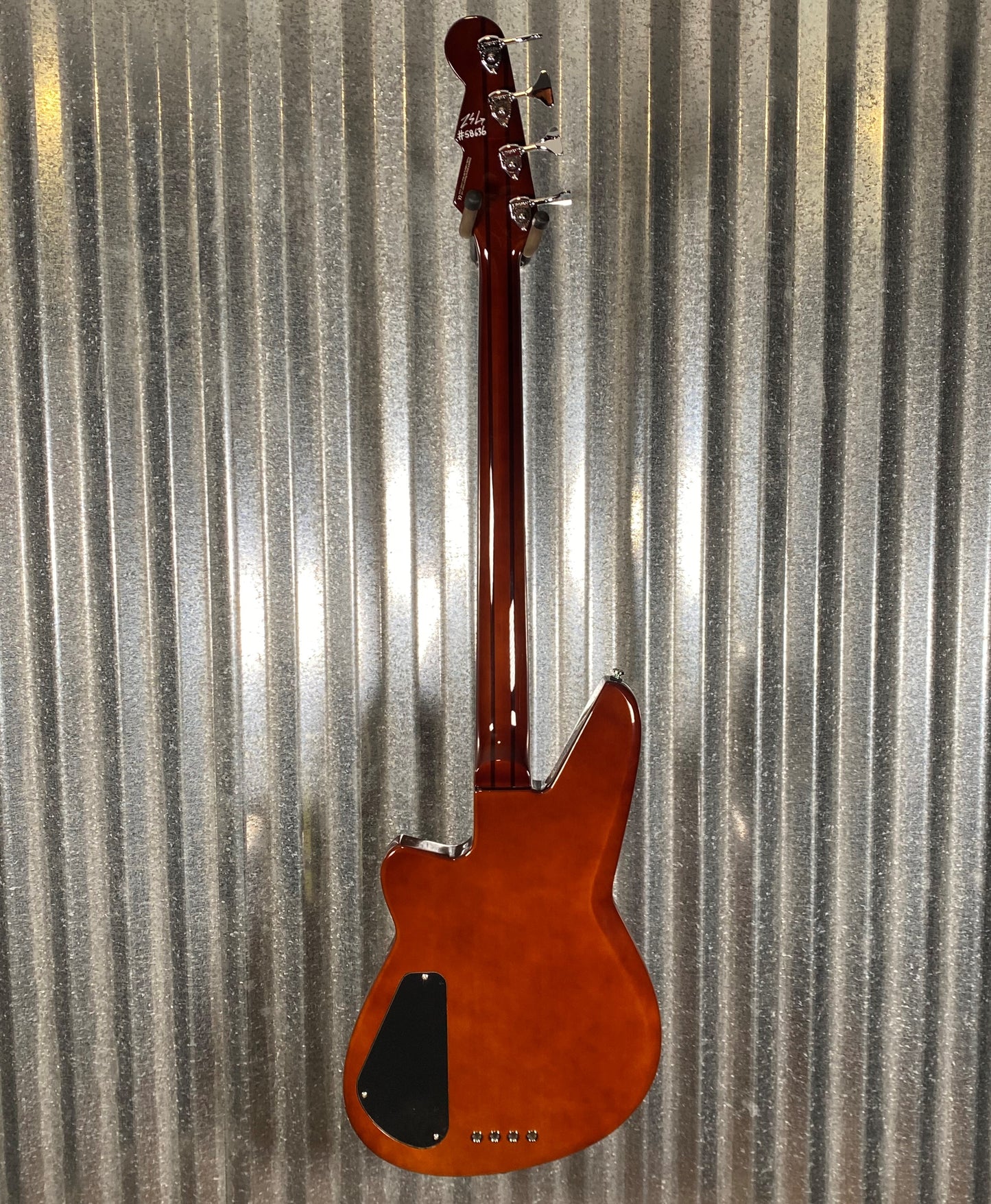 Reverend Thundergun 4 String Bass Violin Brown #8636