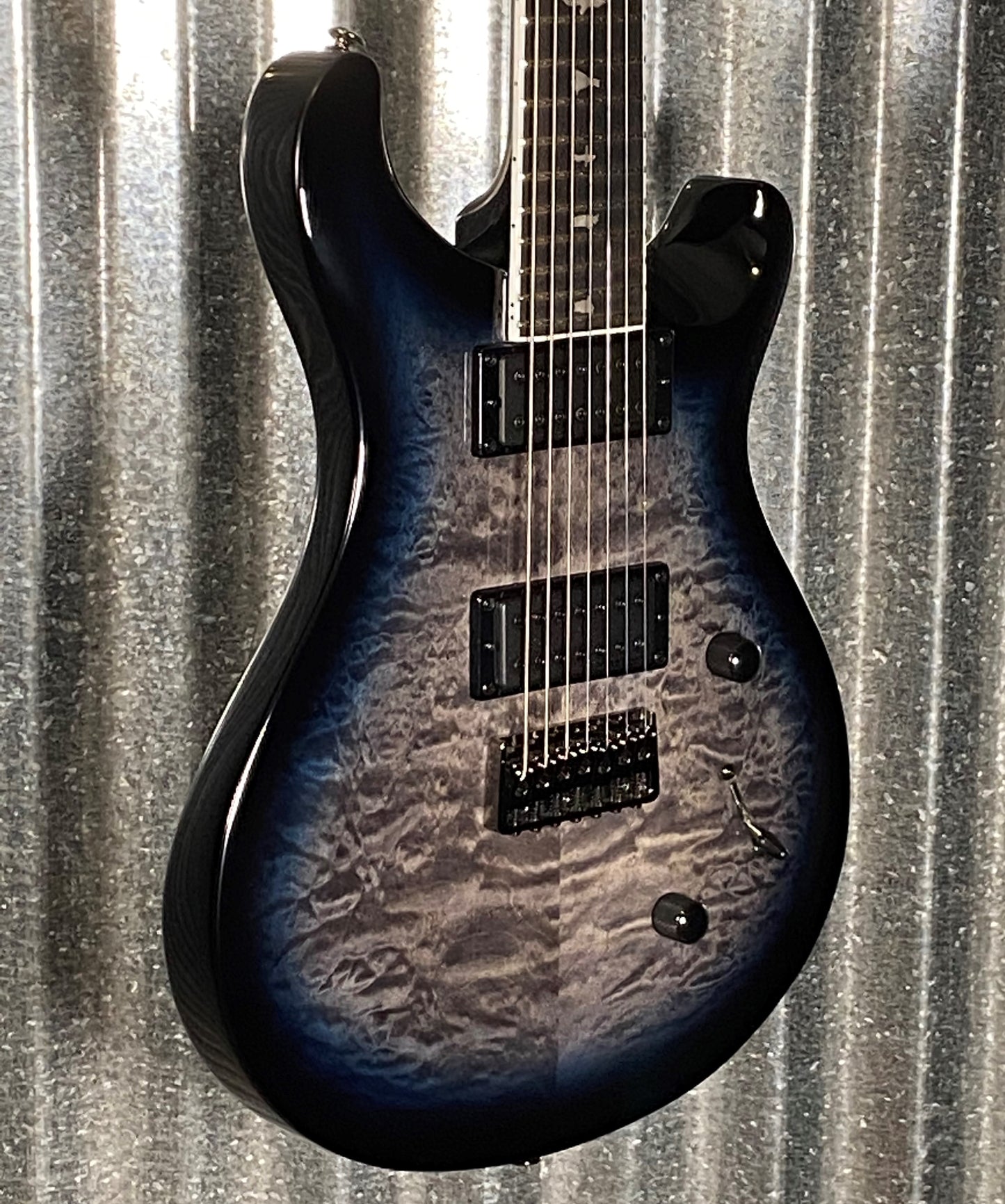 PRS Paul Reed Smith SE Mark Holcomb SVN Blue Burst 7 String Guitar & Bag #0715