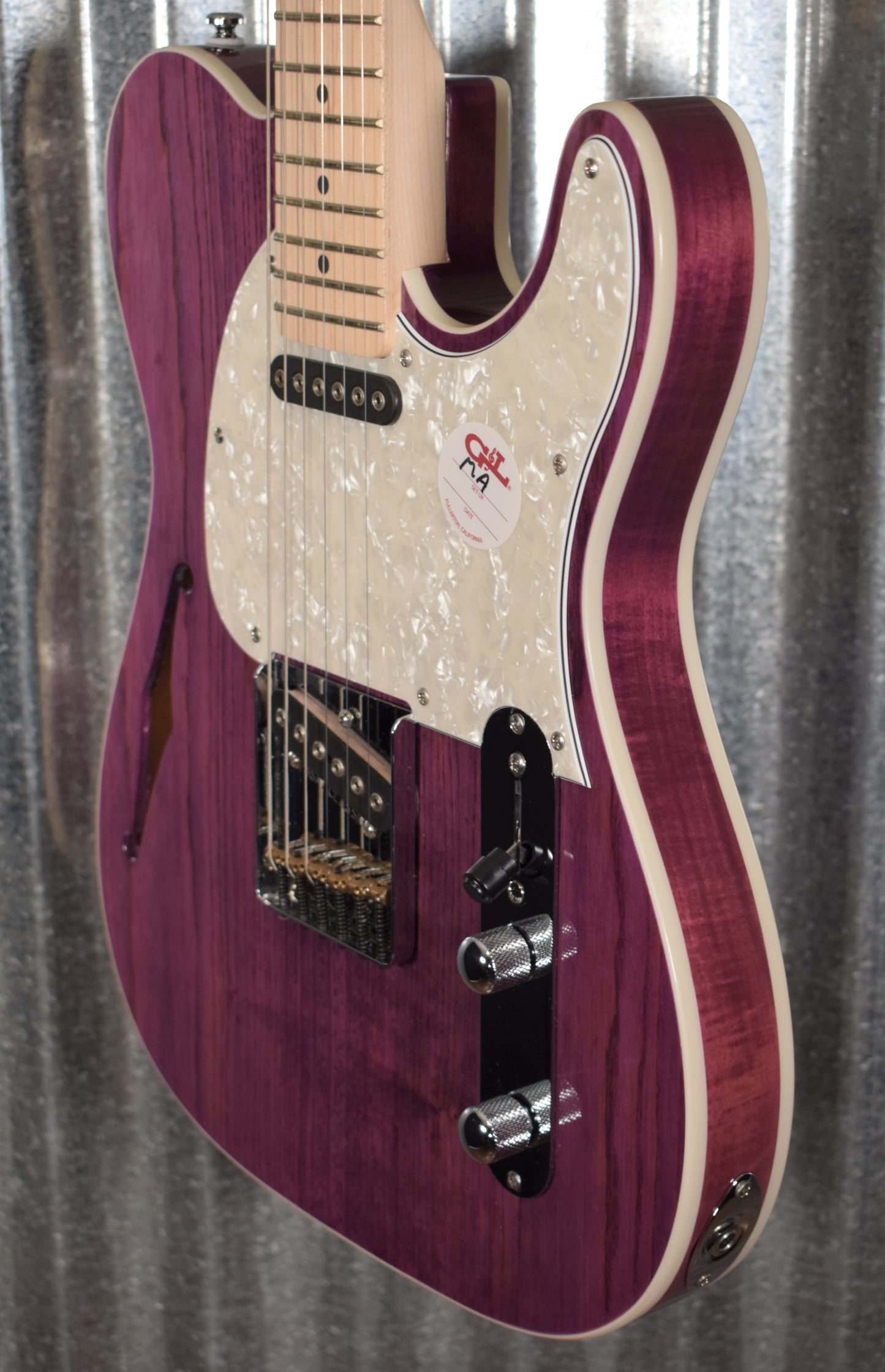 G&L Tribute Limited Edition ASAT Classic Semi Hollow Double Bound Lilac Guitar #9452