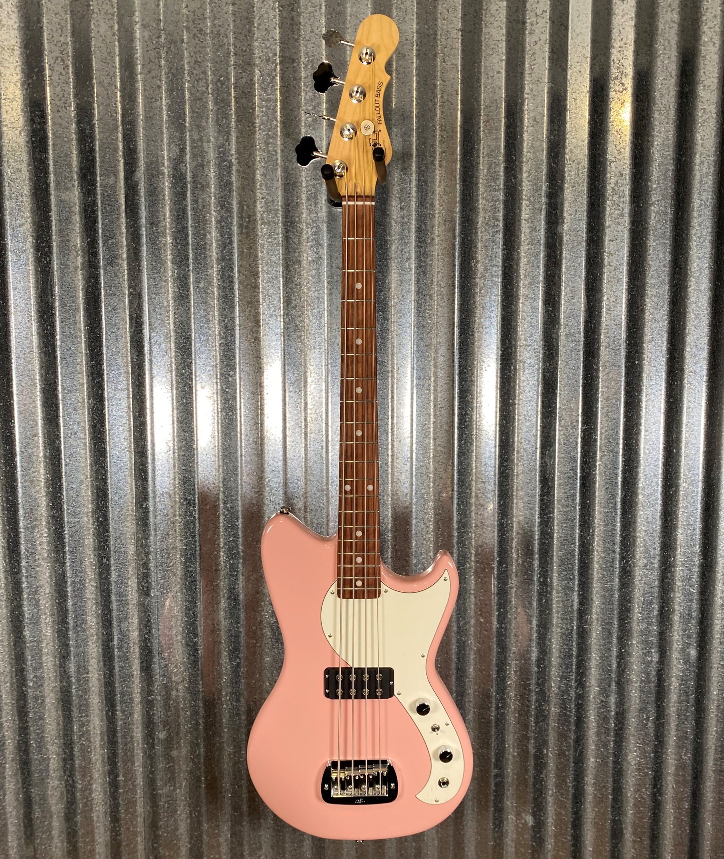 G&L USA Fullerton Deluxe Fallout 4 String Short Scale Bass Shell Pink & Bag #9355