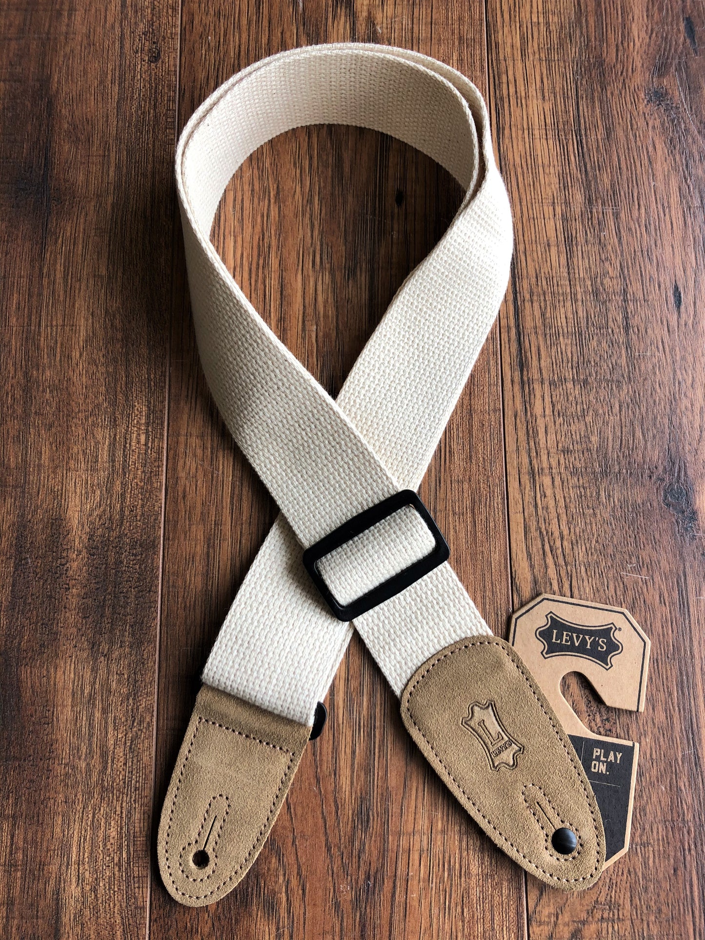 Levy's MC8-NAT 2" Adjustable Cotton Guitar & Bass Strap Natural