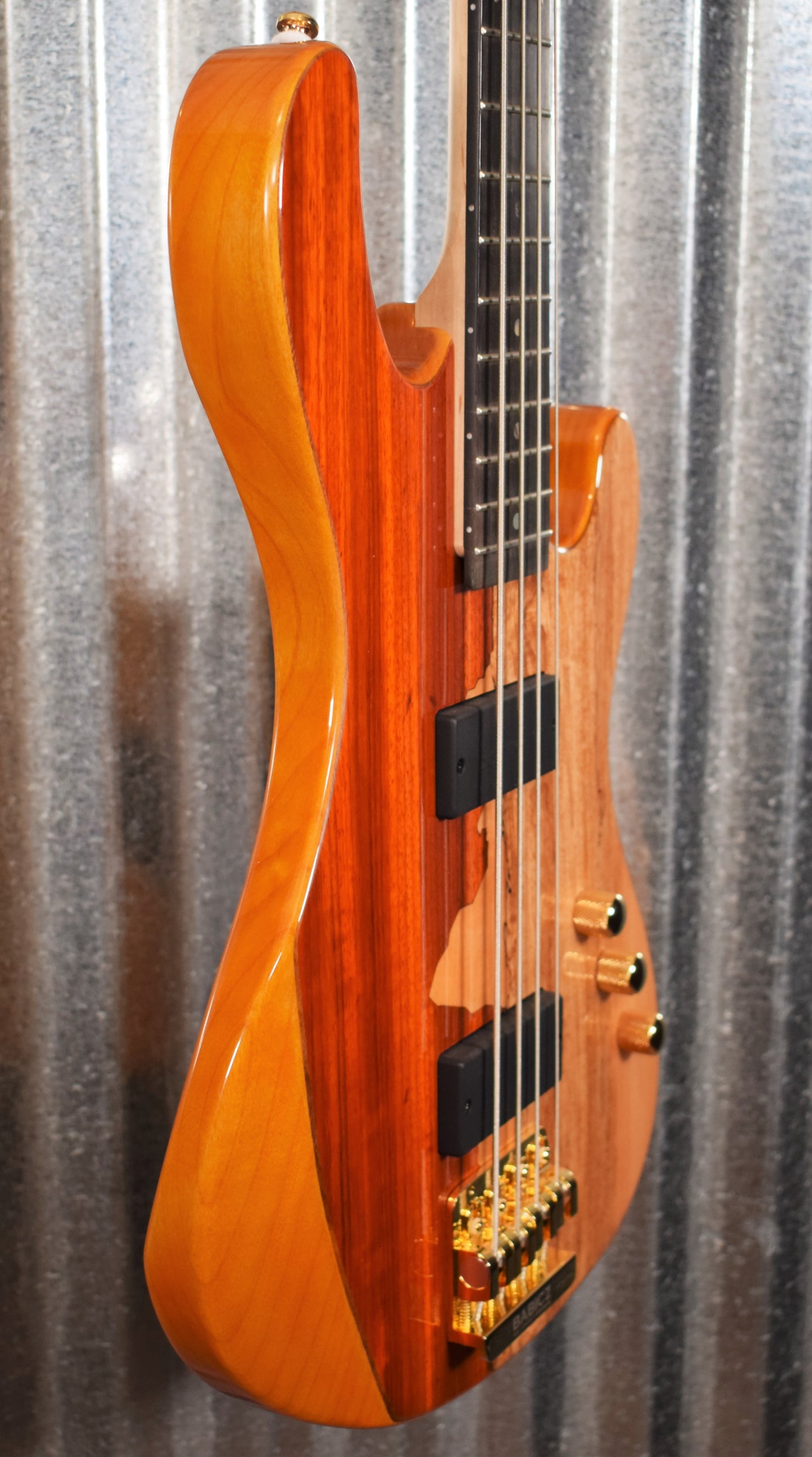 Cort RITHIMIC Jeff Berlin 4 String Bass Spalted Maple Padauk Top Blem #5118
