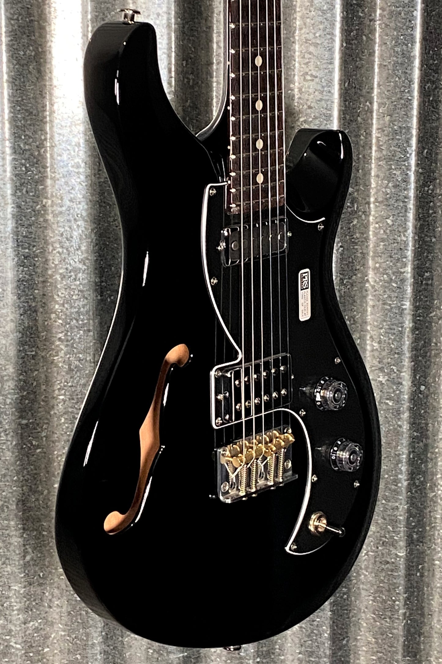 PRS Paul Reed Smith USA S2 Vela Semi Hollow Black Guitar & Bag #4294