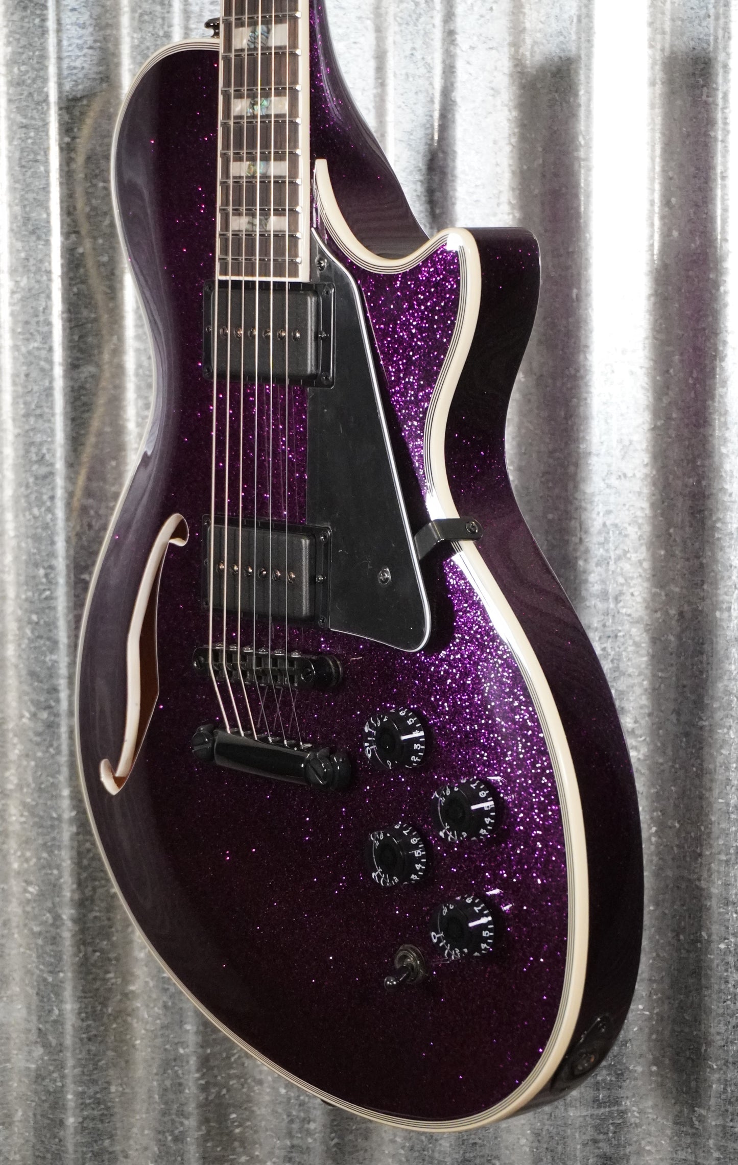 ESP LTD PS-1000 Purple Sparkle Semi Hollow Guitar & Bag XPS1000PSP #1646