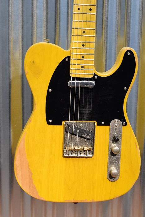 Vintage Guitars Icon V52MR Distressed Butterscotch Tele Guitar & Case