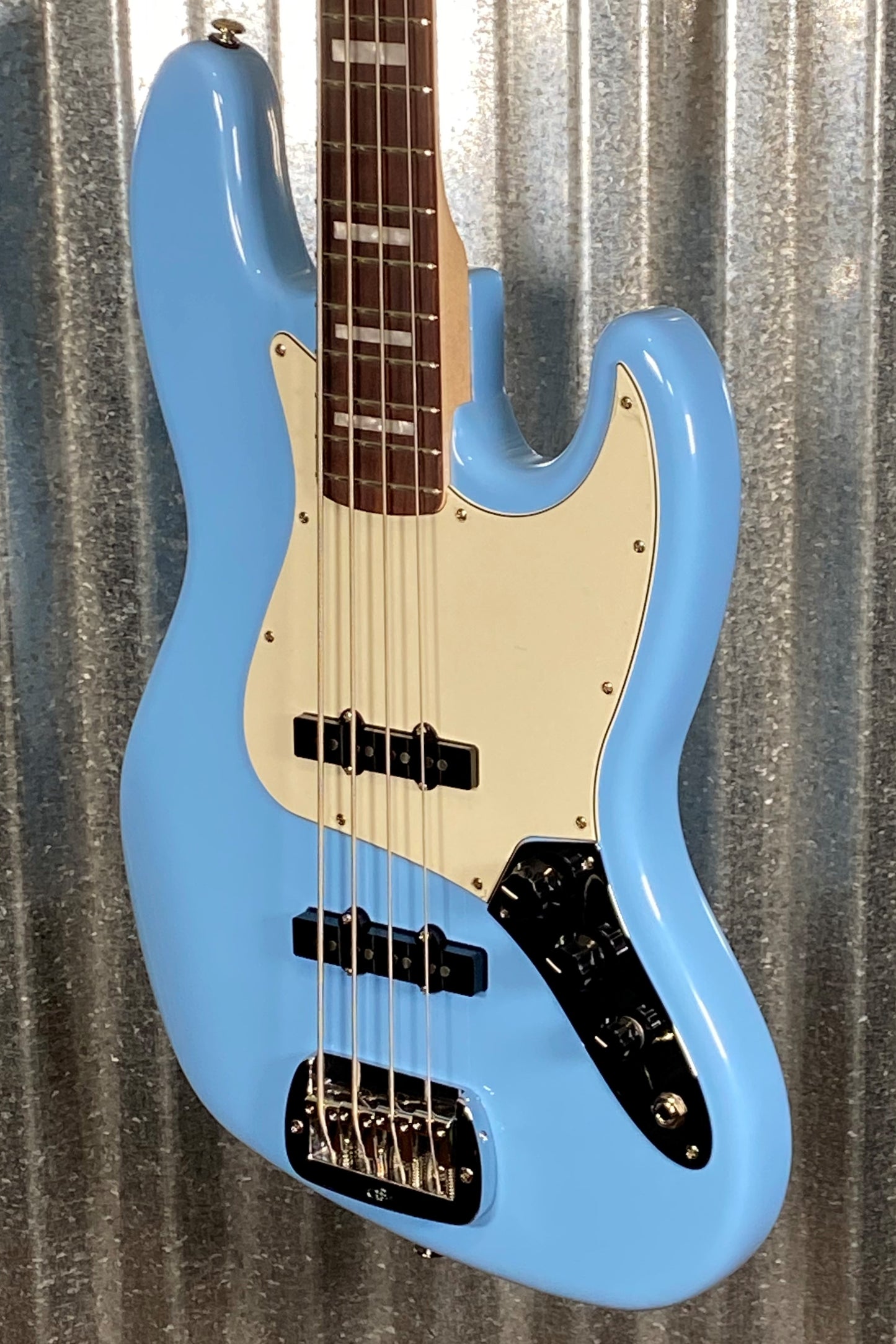 G&L USA JB 4 String Bass Himalayan Blue & Case #7113