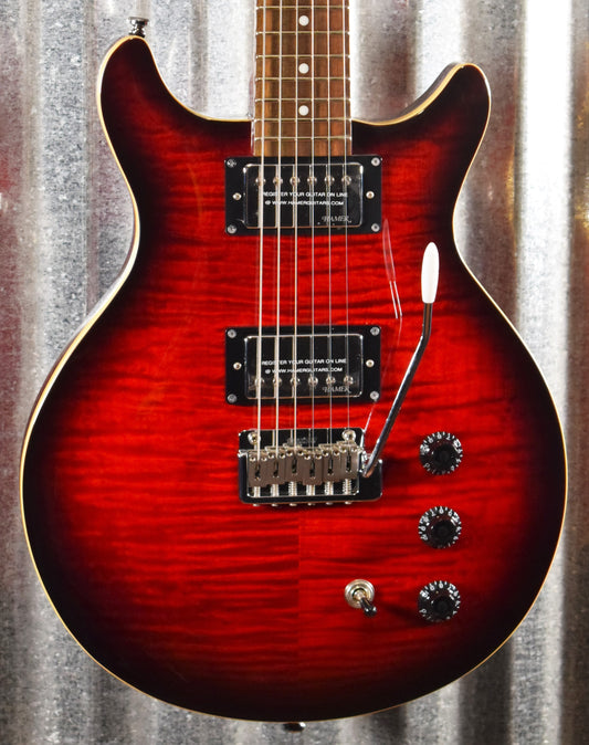 Hamer Archtop Flame Dark Cherry Wilkinson Tremolo Electric Guitar SATFW-DCB #1106