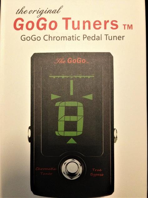 GOGO Tuners The Original Big Screen Chromatic Guitar Tuner Pedal Black
