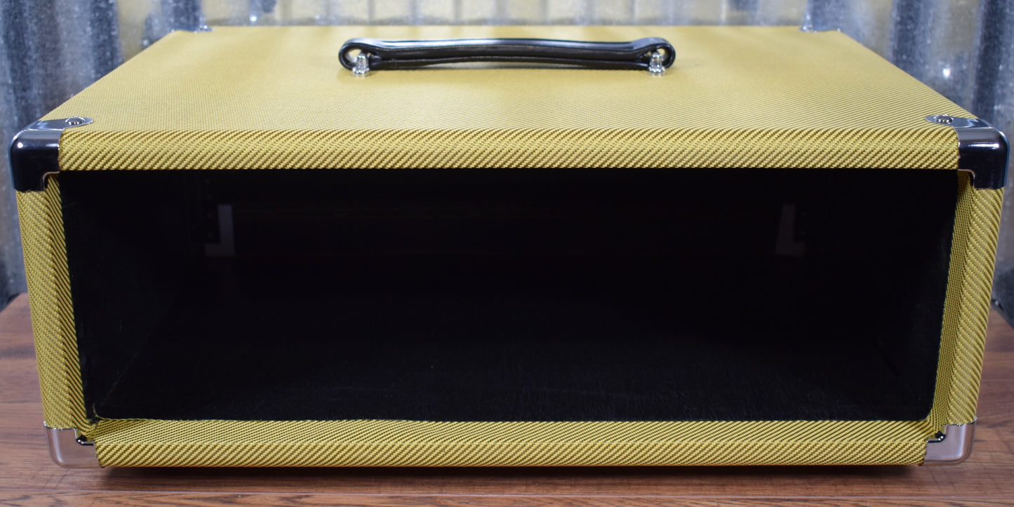 Gator Cases GR-RETRORACK-3TW 3 Space Guitar & Bass Amplifier/Effects Rack Case Tweed