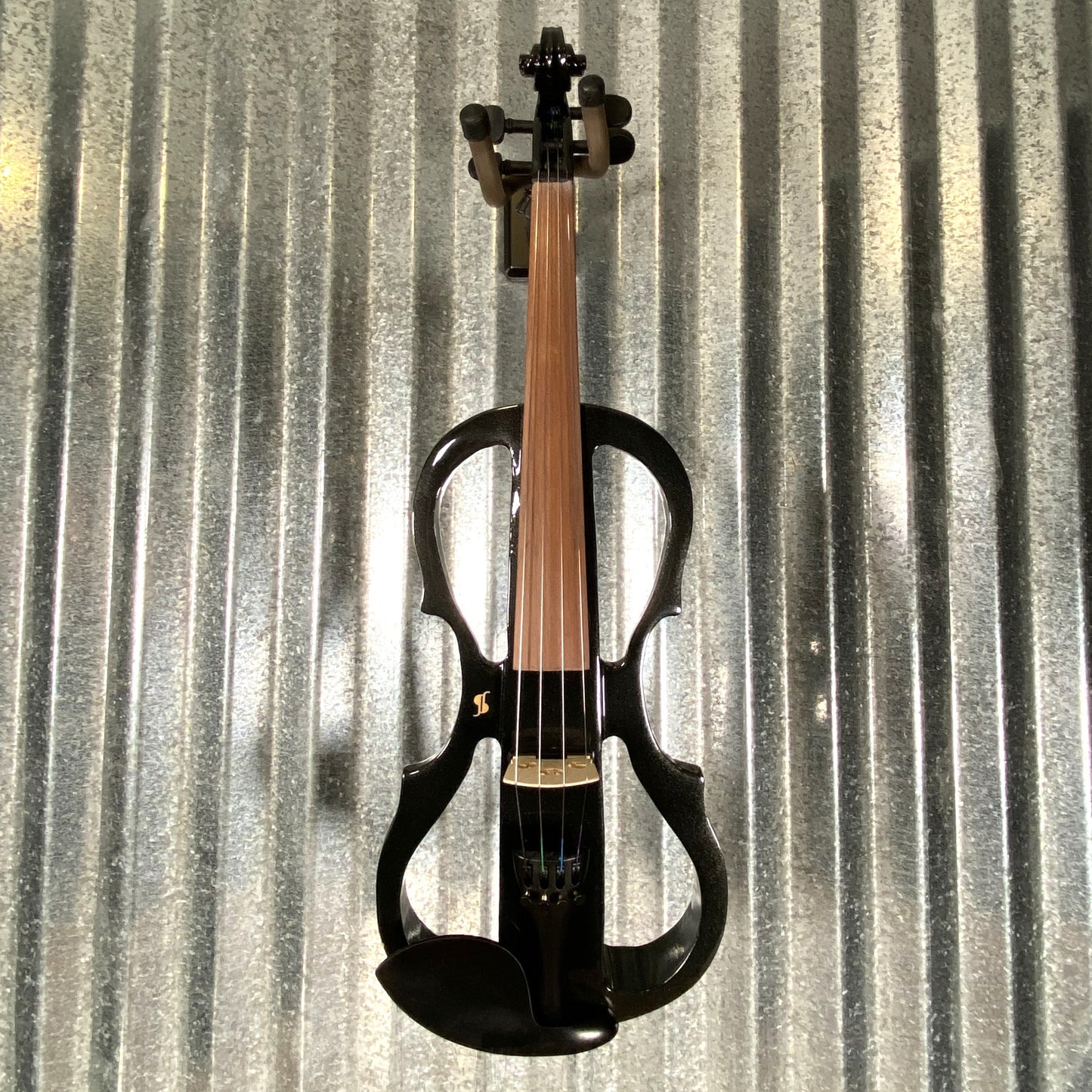 Stagg EVN X 4/4 Metallic Black Electric Violin with Bow & Case #1