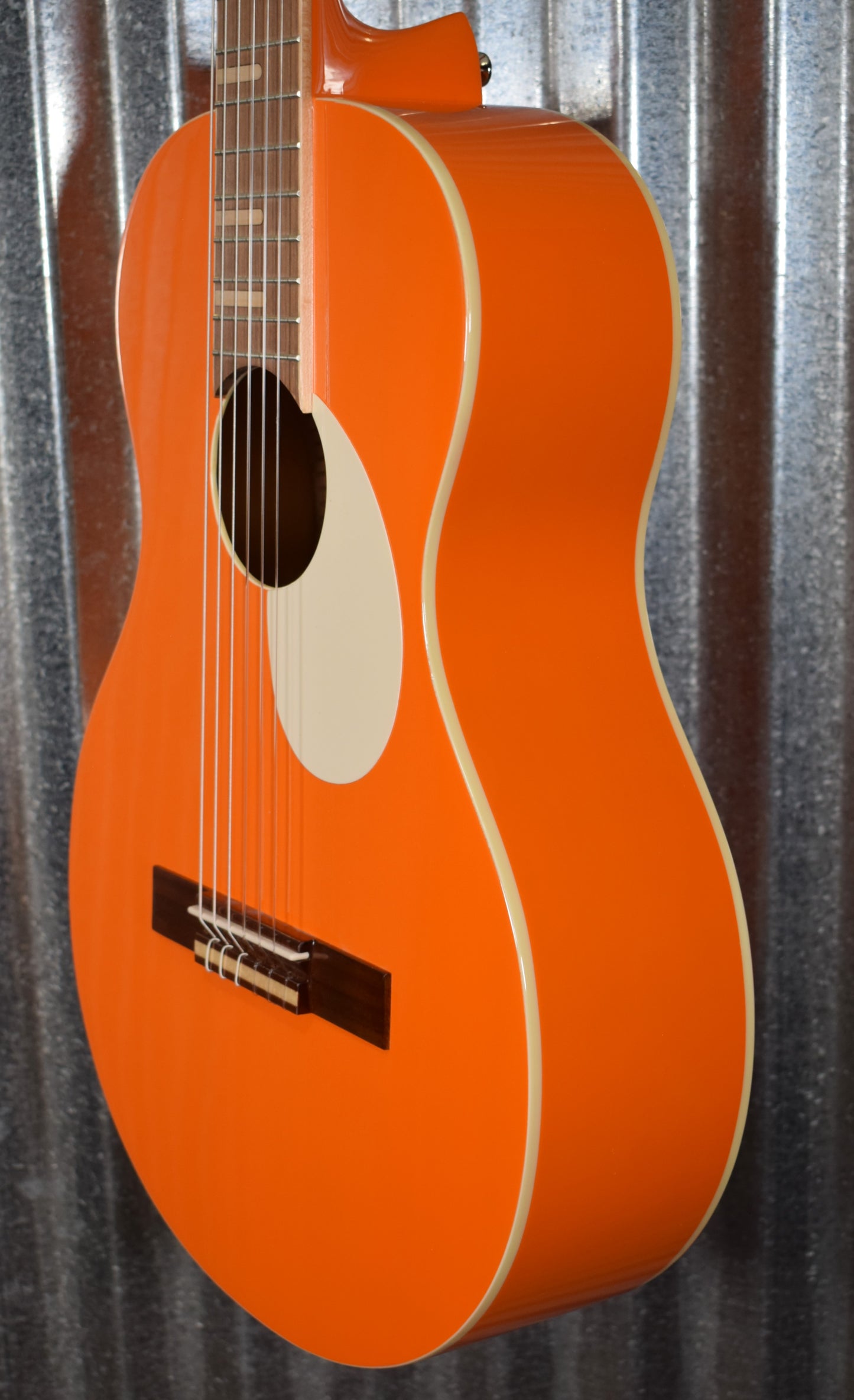 Ortega RGA-ORG Gaucho Acoustic Nylon String Parlor Orange Guitar & Bag #0039