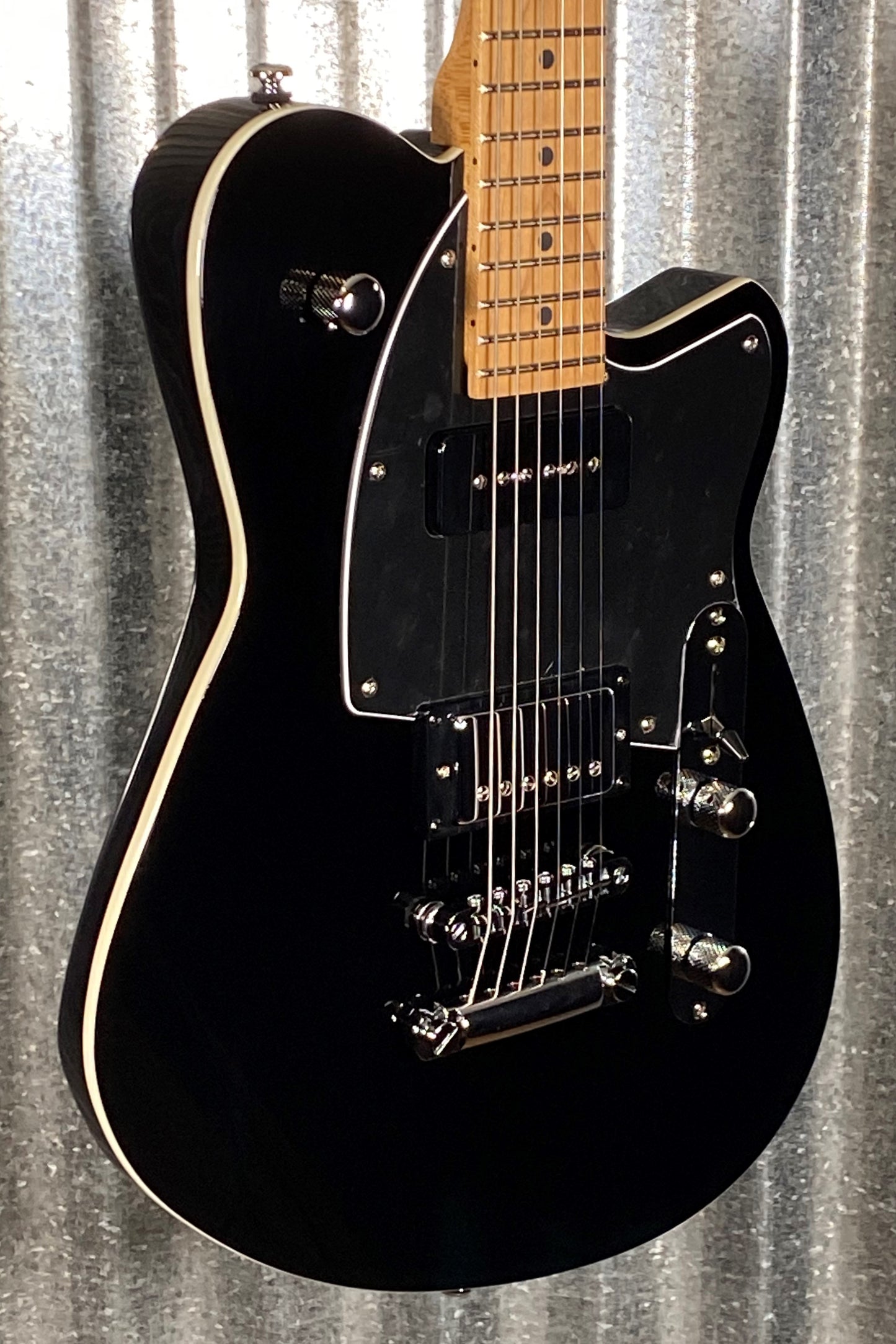Reverend Double Agent OG Midnight Black Guitar #0978 B Stock