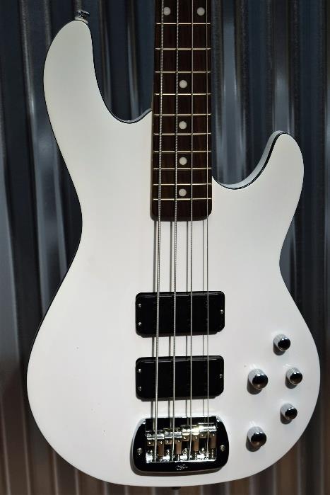 G&L Tribute M-2000 GTB 4 String Carved Top Gloss White Bass & Case M2000 #7566