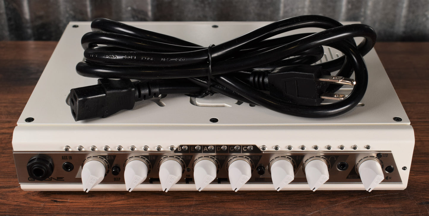 GR Bass One 800 Compact Lightweight 800 Watt Bass Amplifier Head with Tuner White