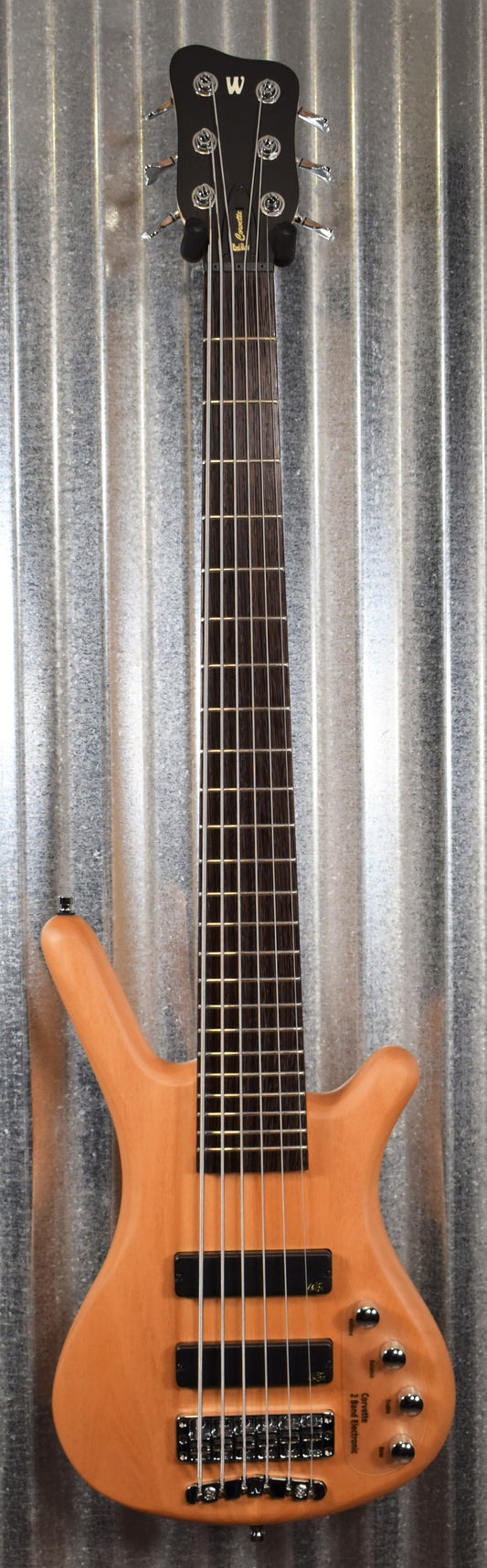 Warwick Rockbass Corvette Basic Natural Active 6 String Bass & Bag #8719