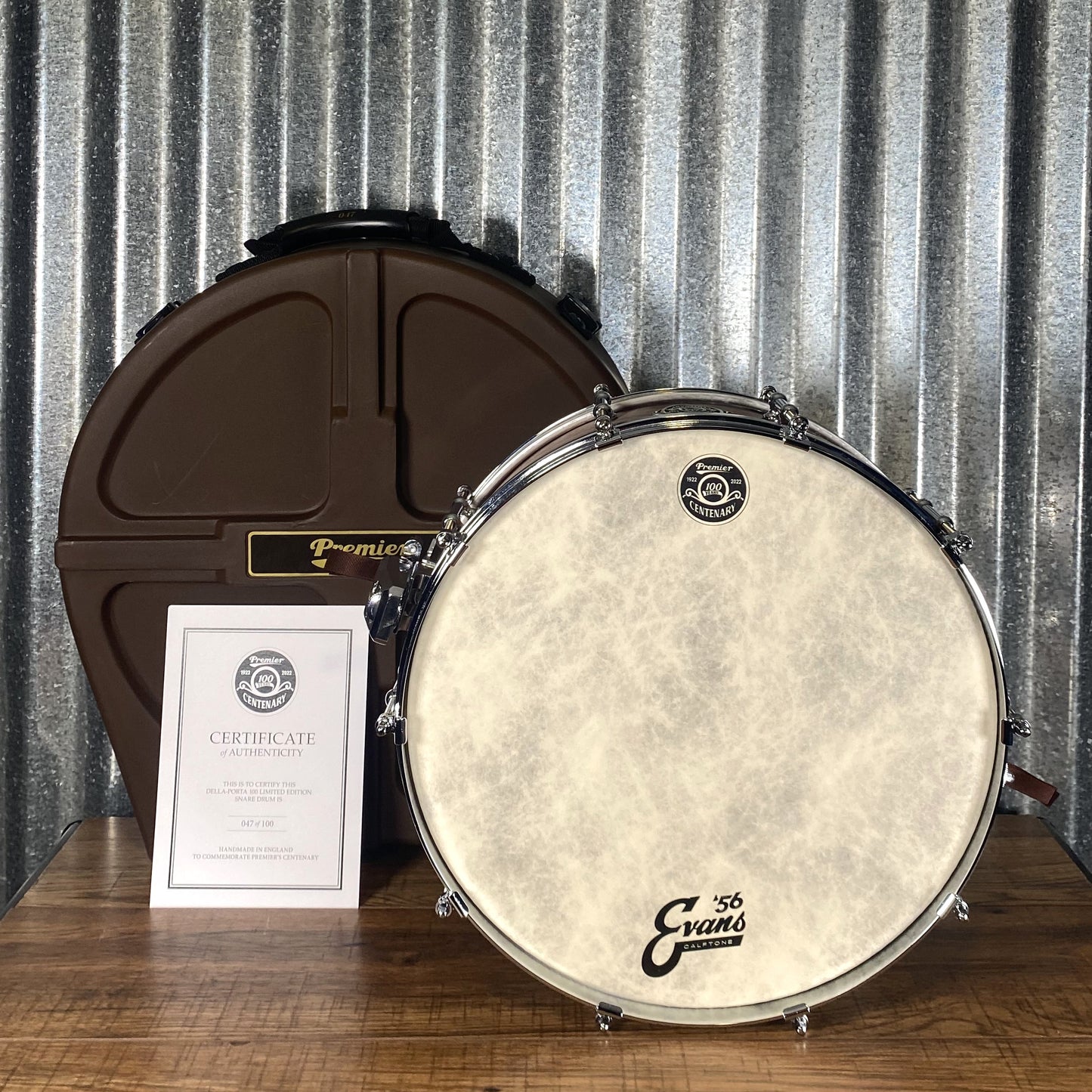 Premier DP100 Della-Porta 47 of 100 Limited Edition Walnut Snare Drum