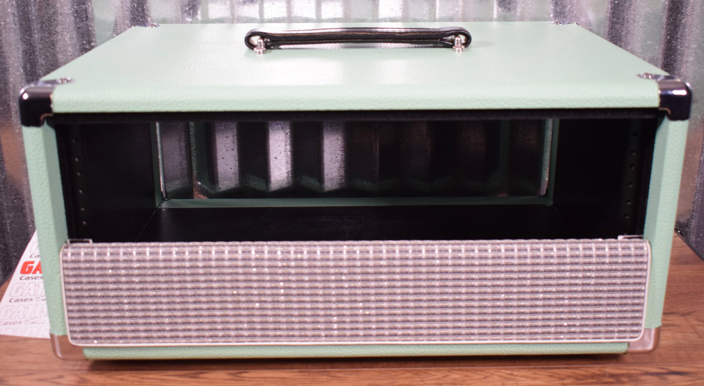 Gator Cases GR-RETRORACK-4SG 4 Space Guitar & Bass Amplifier/Effects Rack Case Seafoam Green
