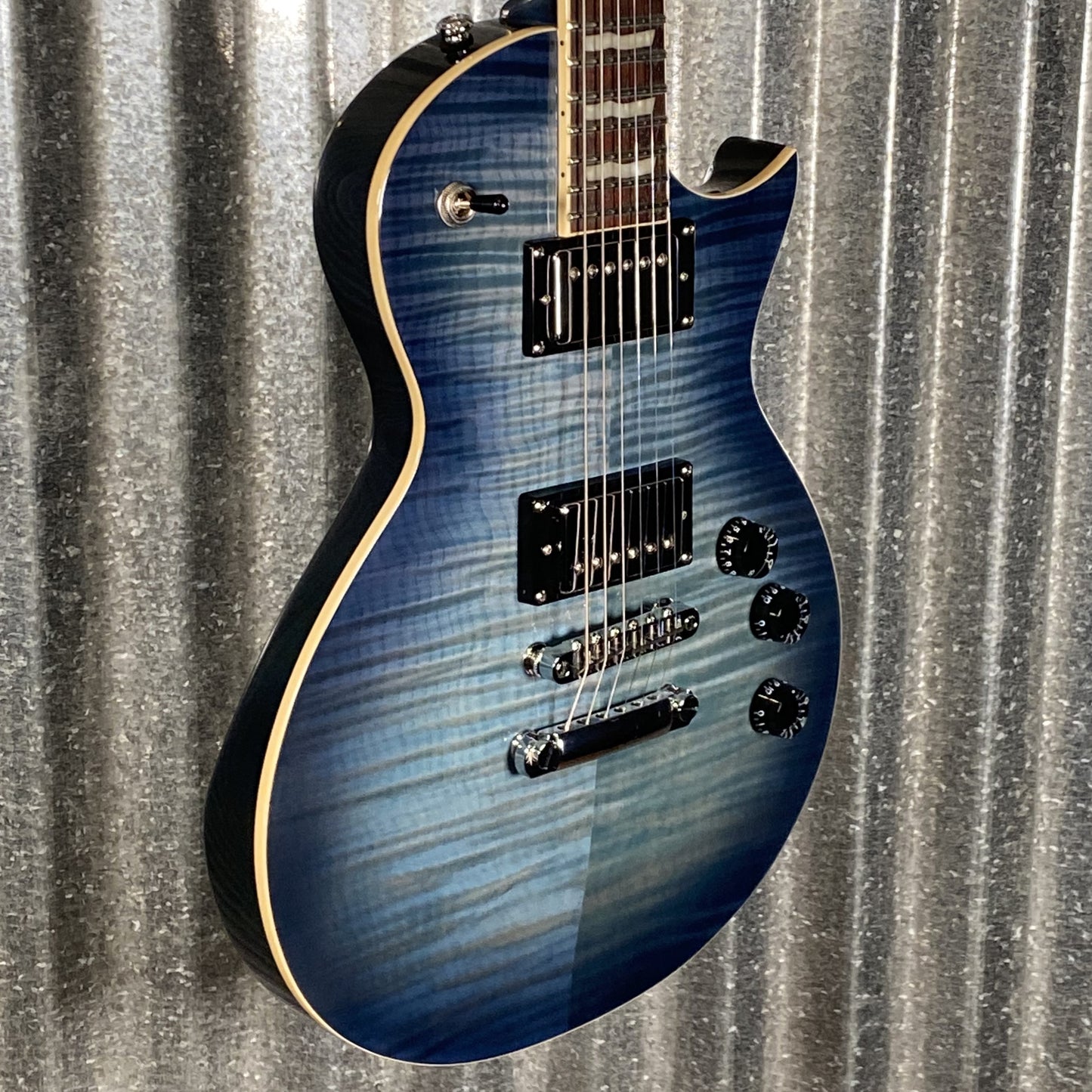 ESP LTD EC-256FM Flame Top Cobalt Blue Guitar #0361 B Stock