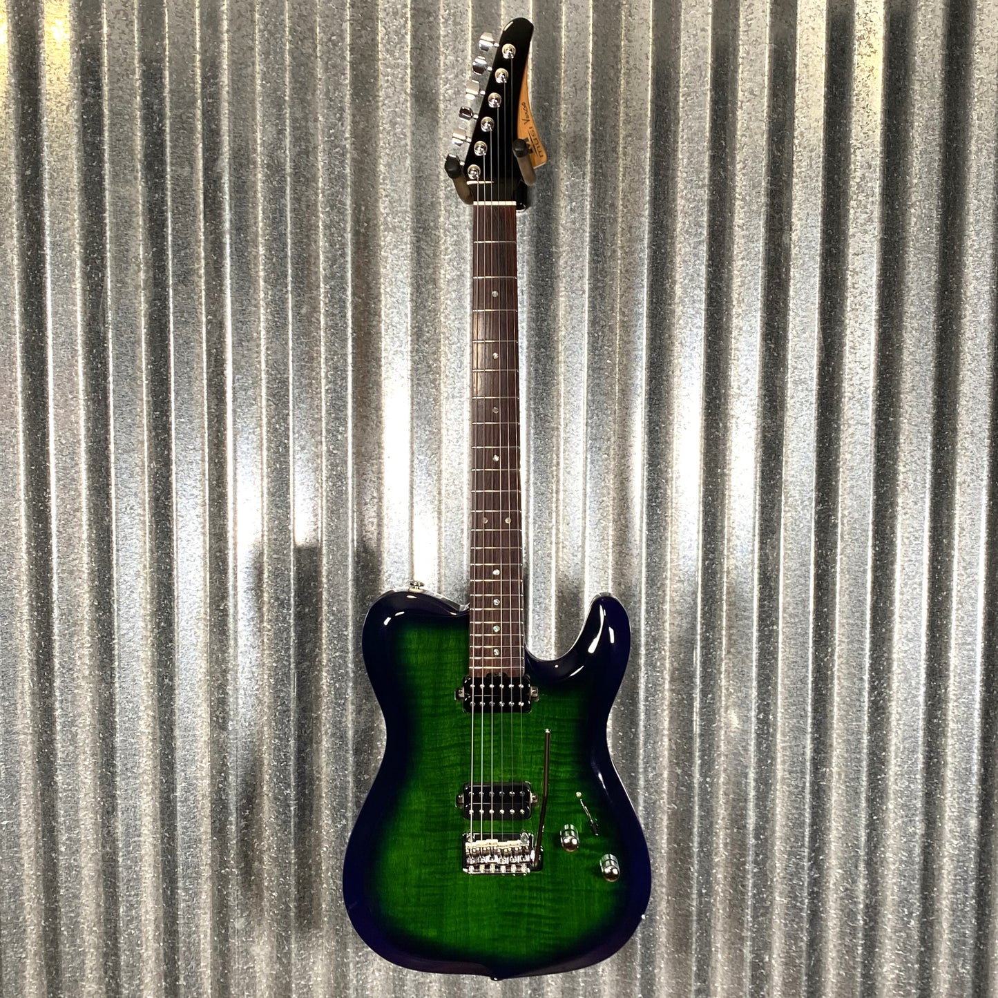 Musi Virgo Fusion Telecaster HH Deluxe Tremolo Greenburst Guitar #0950 Used