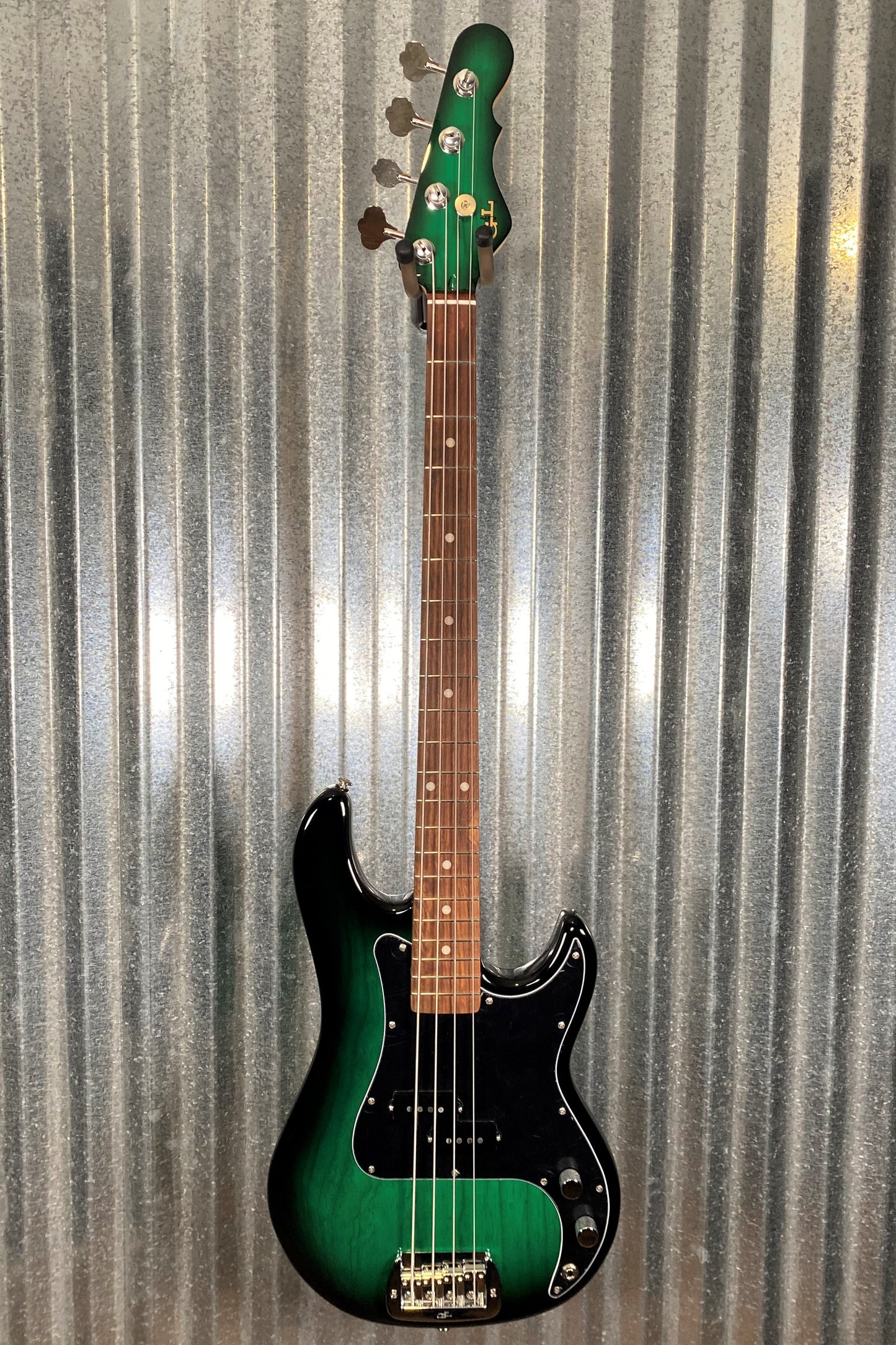 G&L USA LB-100 Greenburst 4 String Bass & Case #7273