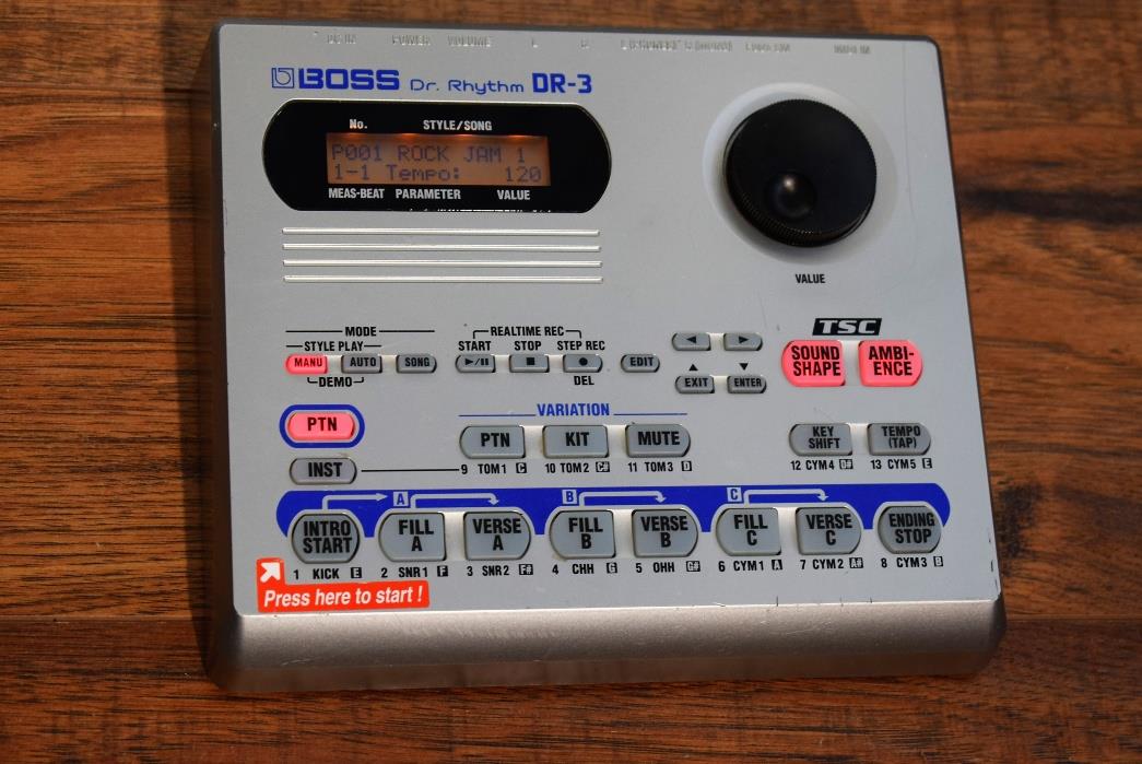 Boss DR-3 Dr. Rythm Programmable Drum Machine and Bass Synth Specialty Traders