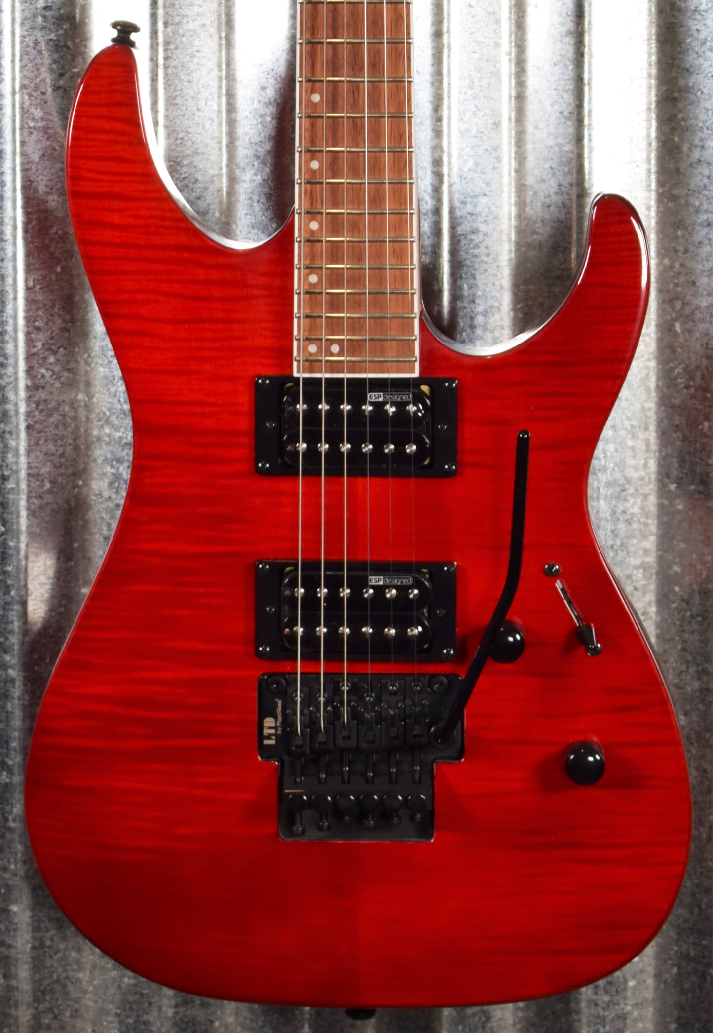 ESP LTD M-200FM See Thru Red Flame Top Guitar LM200FMSTR #0070