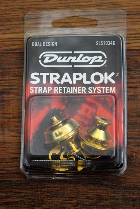 Dunlop Straplok SLS1034G Dual Design Strap Lock Gold Straplock Retainer