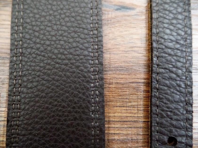 LM Products CLUB TB Leather Double Stiched Electric Guitar Strap