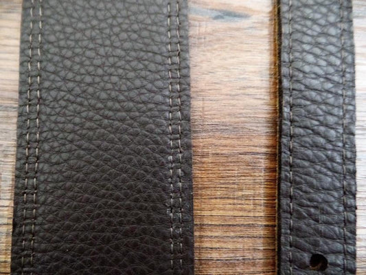 LM Products CLUB TB Leather Double Stiched Electric Guitar Strap