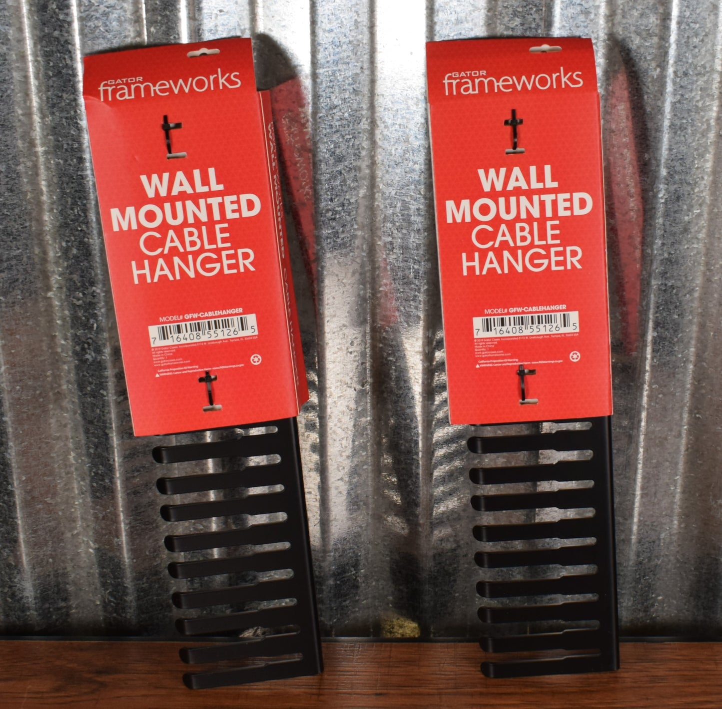 Gator Frameworks GFW-CABLEHANGER Wall Mount Cable Hanger Organizer 2 Pack