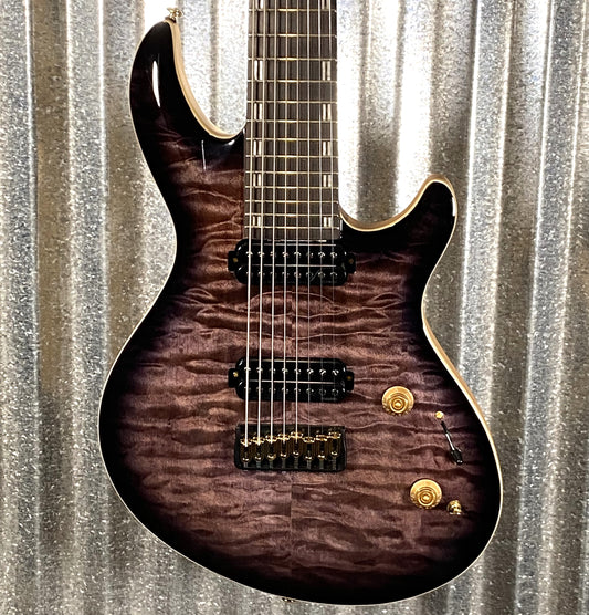 ESP LTD JR-608 Javier Reyes 8 String Baritone Faded Blue Sunburst Guitar & Case #0830 B Stock