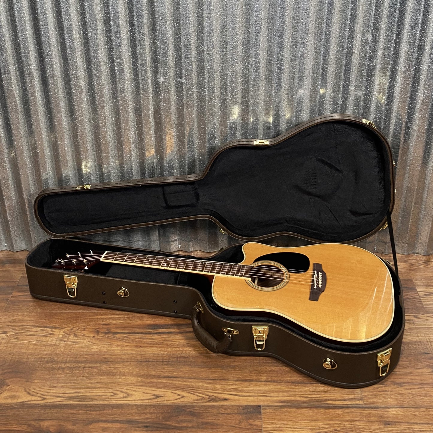 Takamine EF360SC-TT Natural Cutaway Acoustic Electric Guitar & Case Japan #0890