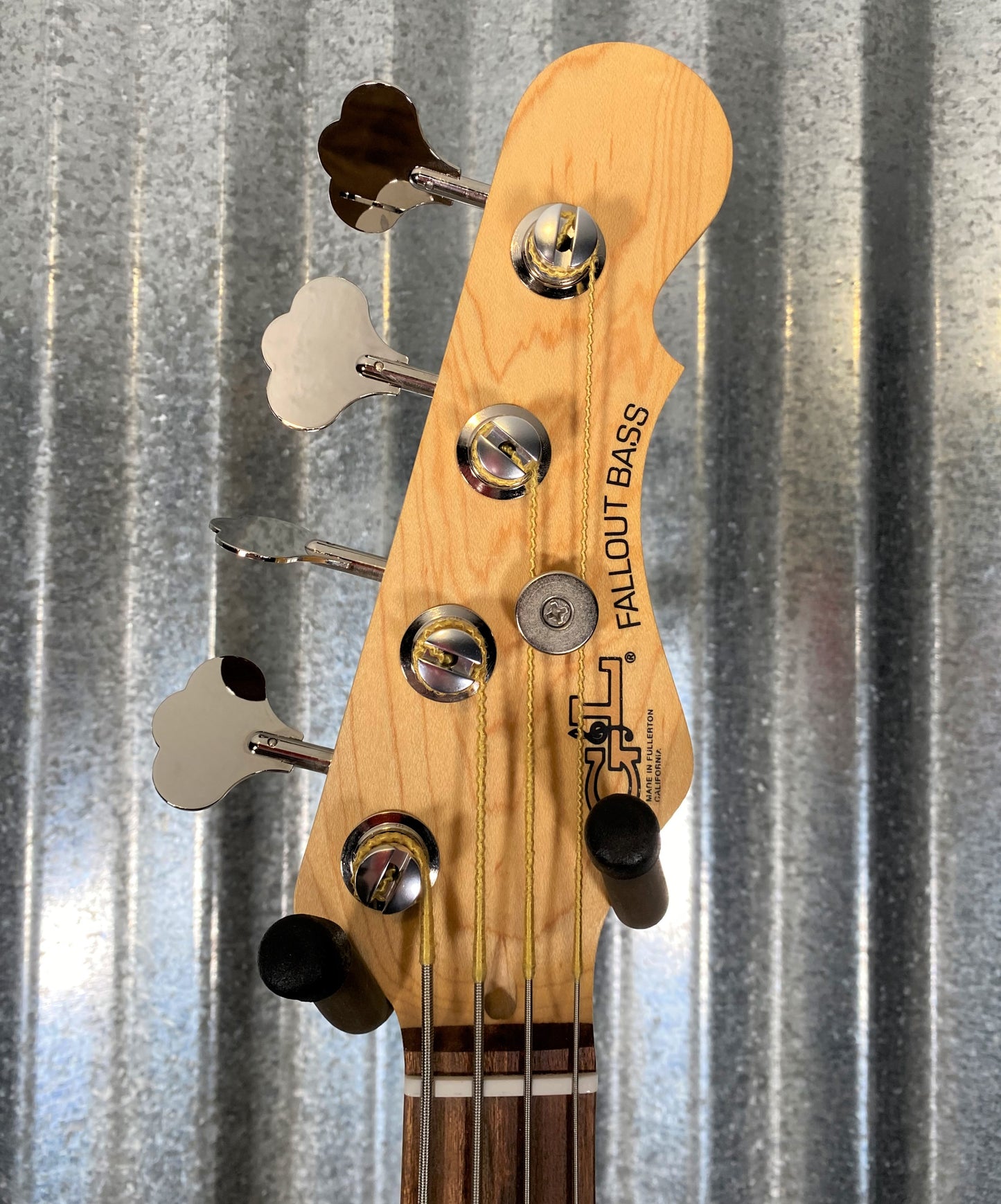 G&L USA Fullerton Deluxe Fallout 4 String Short Scale Bass Tangerine Metallic & Bag #9349