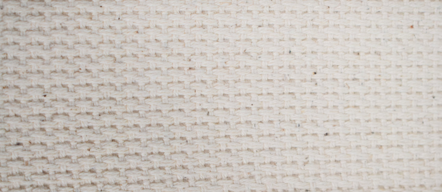 LOCK-IT Straps Cotton Series 2" Natural Cotton Guitar Bass Strap 049 C2-NAT/BRN