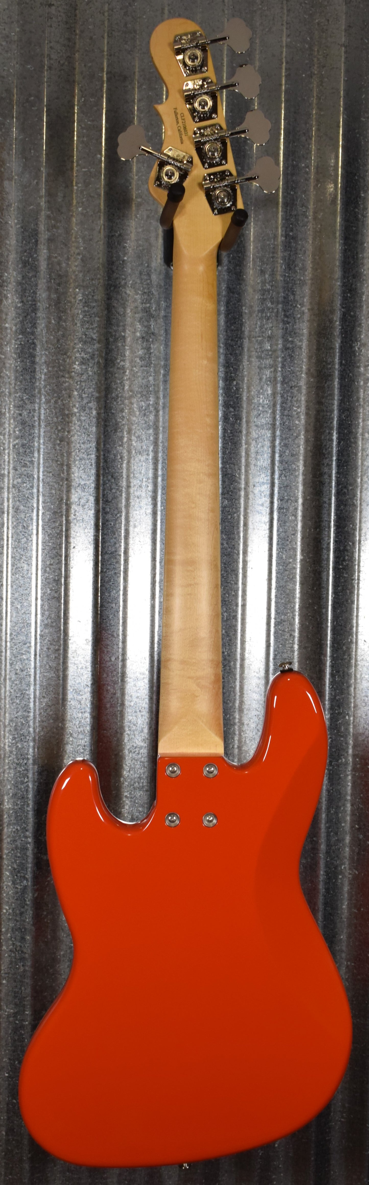 G&L USA JB-5 Hugger Orange 5 String Jazz Bass Maple Satin Neck & Case #6031