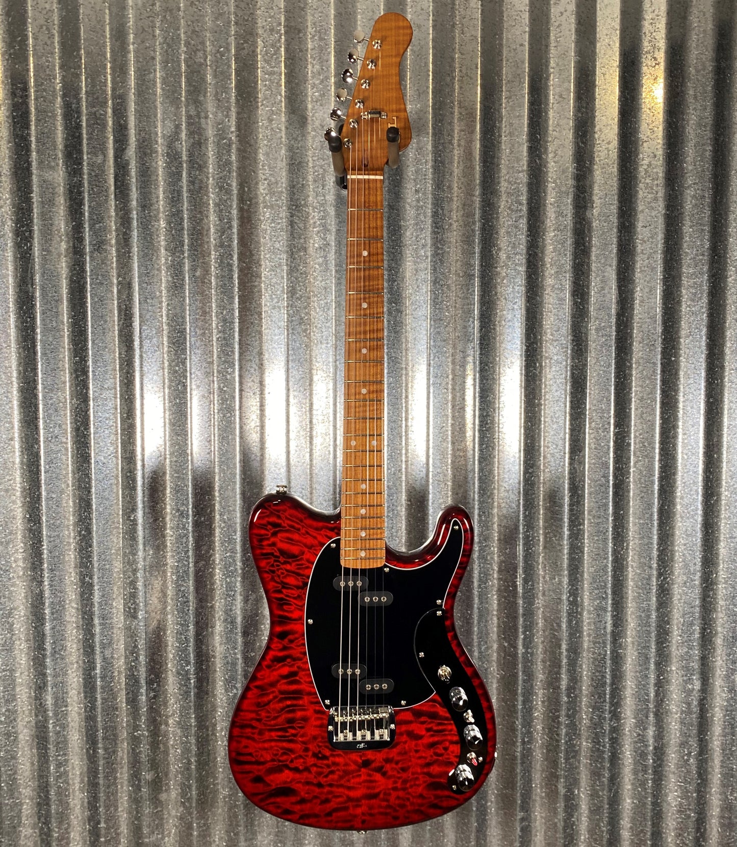 G&L USA Custom Shop CLF Research Espada 40th Anniversary Quilt Top Ruby Gem Guitar & Case #9008 Used