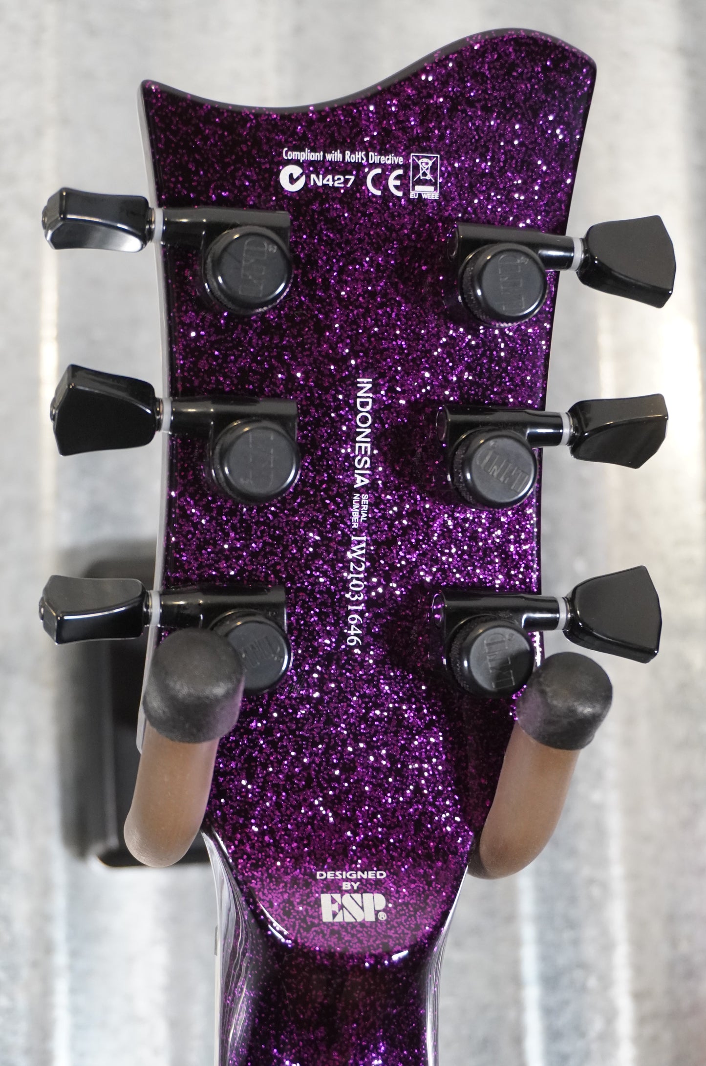 ESP LTD PS-1000 Purple Sparkle Semi Hollow Guitar & Bag XPS1000PSP #1646